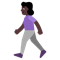 Woman Walking- Dark Skin Tone emoji on Microsoft